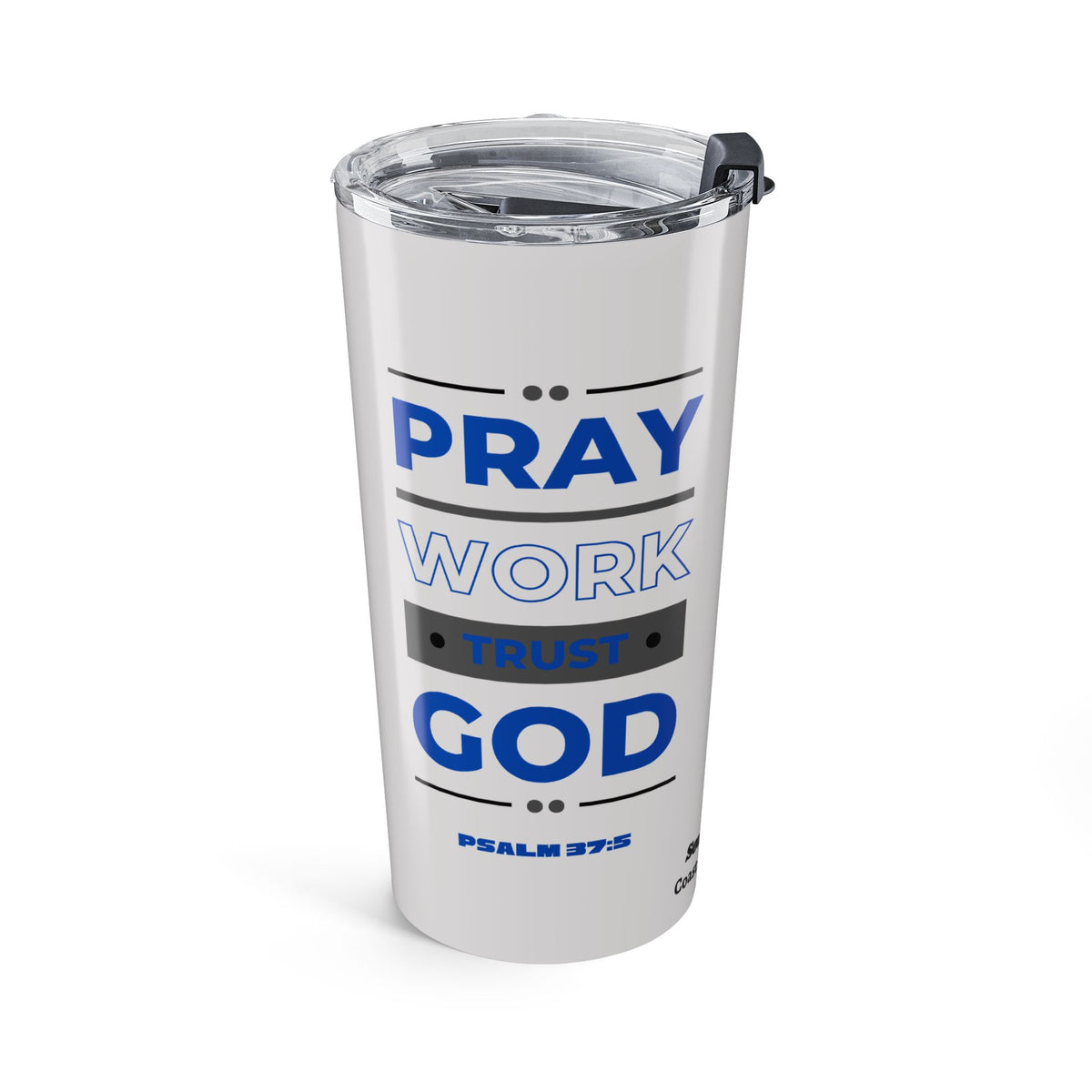 Christian Tumbler – 20oz Insulated with Psalm 37:5 Scripture Message