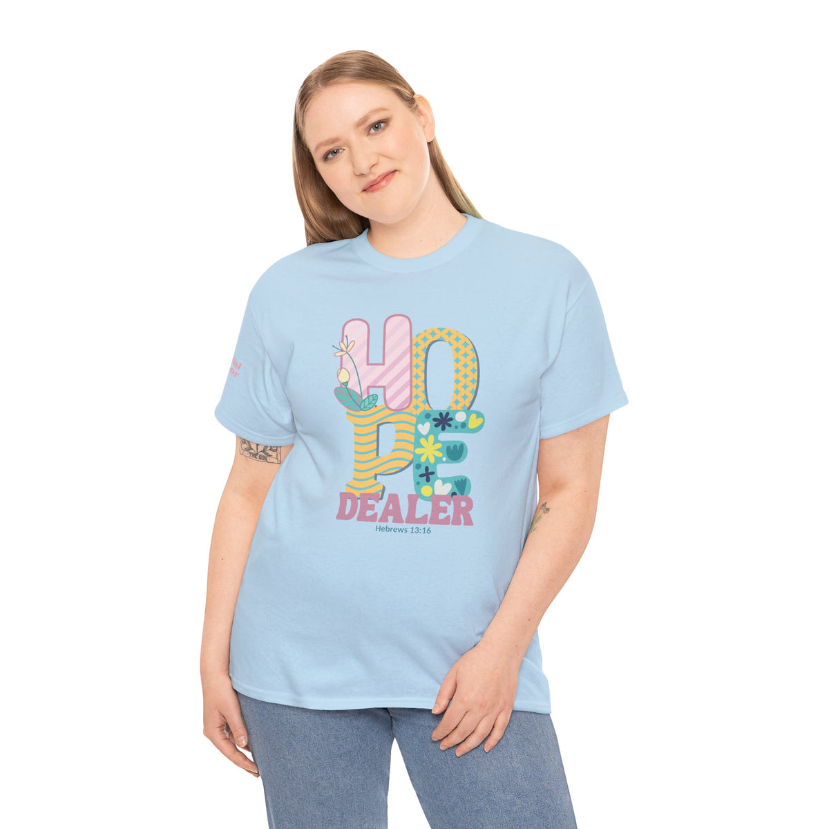 Christian Graphic Tee – Vintage Hope Dealer Design with Encouraging Message