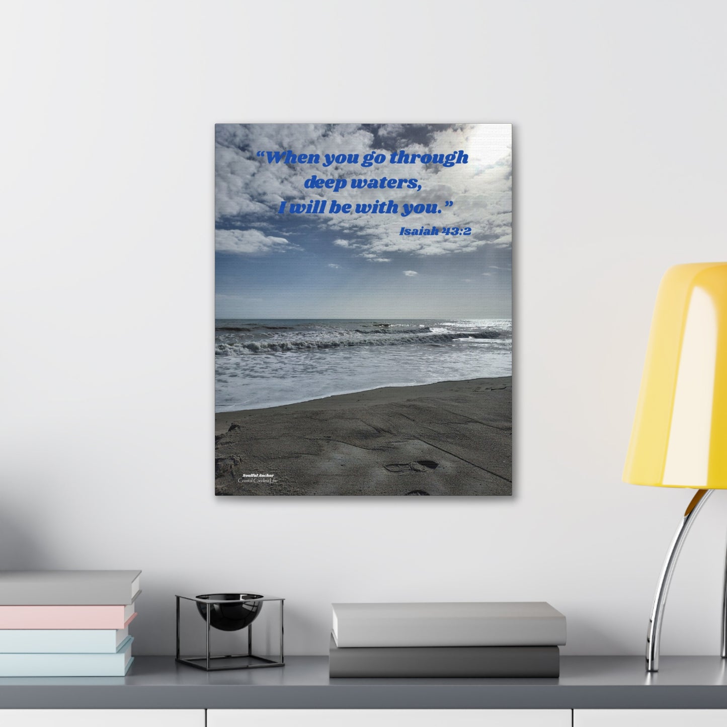 When You Go Through Deep Waters, I Will Be with You (Isaiah 43:2) Canvas Wall Art