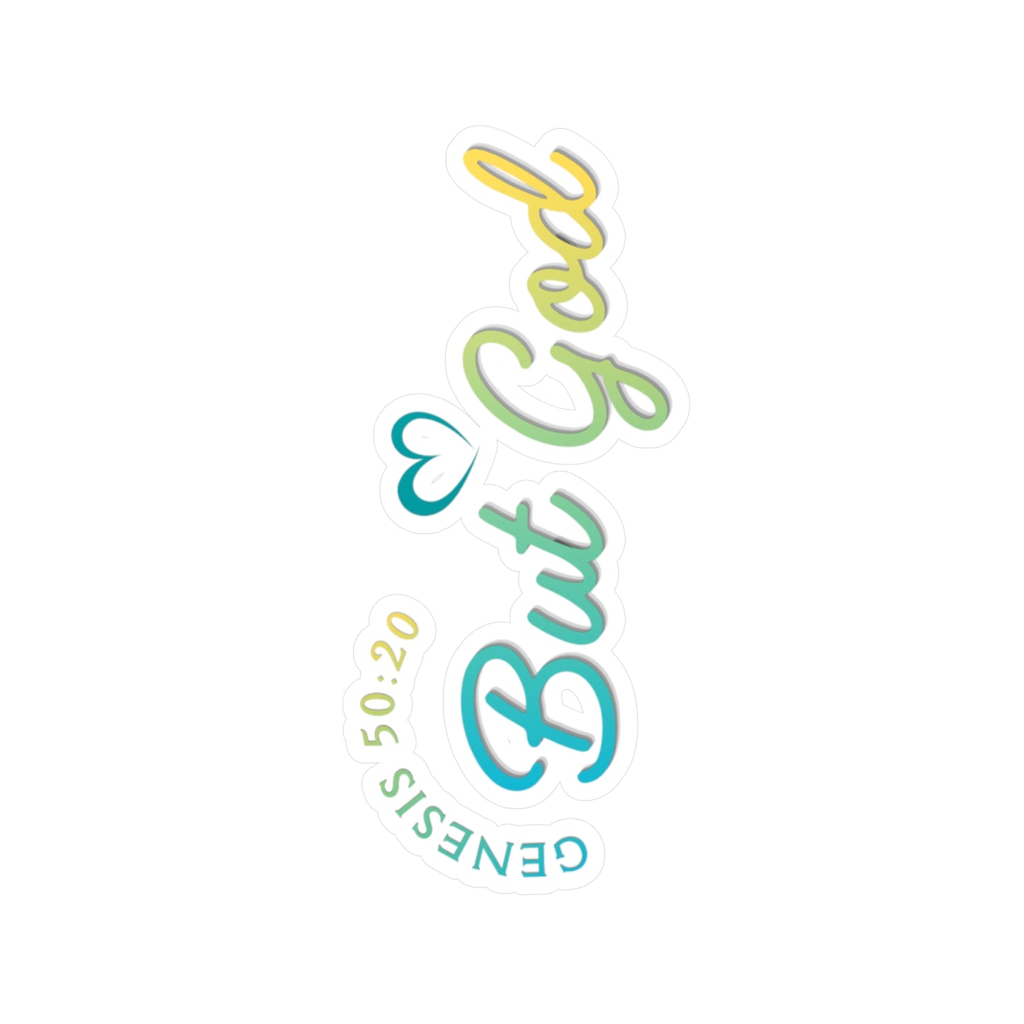 But God (Genesis 50:20) Vinyl Sticker – Christian Decal