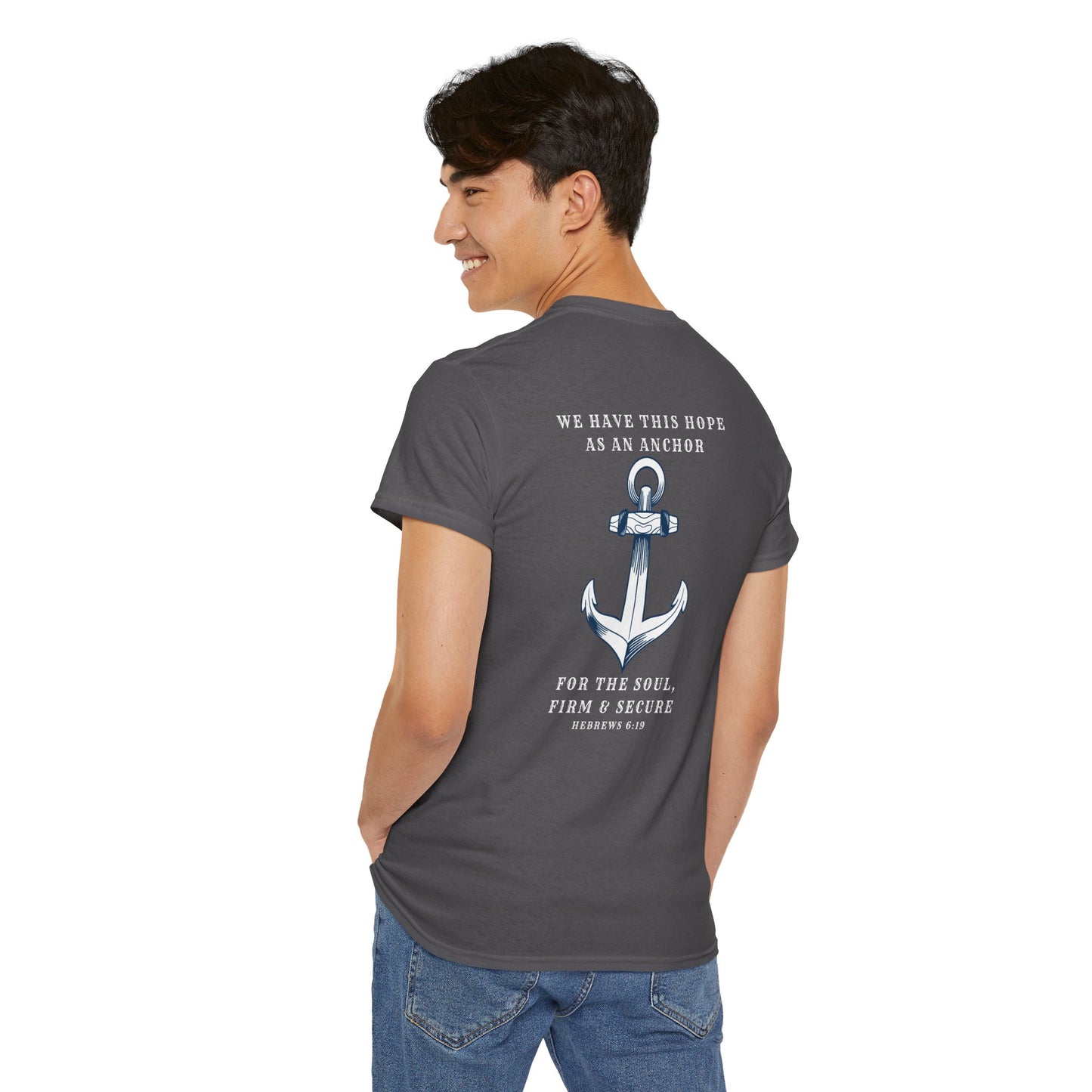 Christian Anchor Shirt – Hebrews 6:19 Hope Faith Soft Cotton Tee