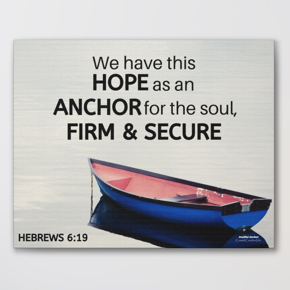 Bible Verse Canvas Hebrews 6:19 – Hope Anchor Christian Wall Art