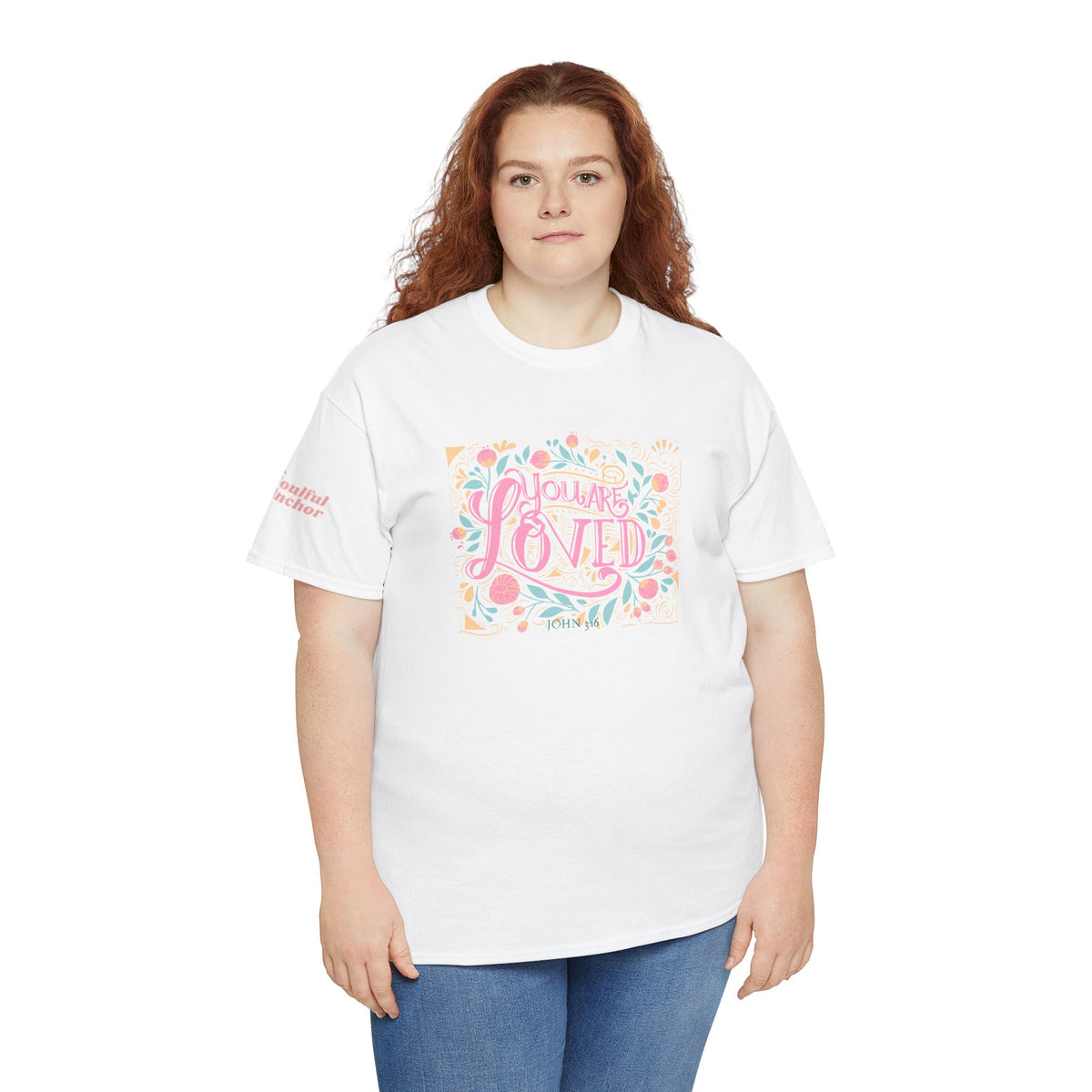 You Are Loved Shirt – Soft Cotton Faithbased Tee with Floral Design