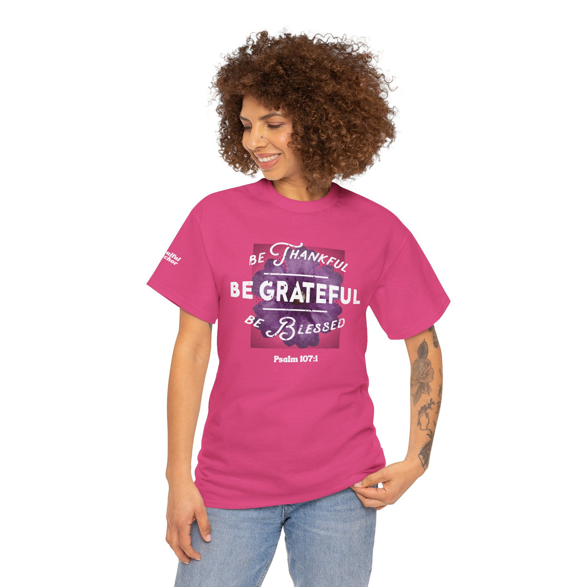 Christian Gratitude Shirt – Psalm 107:1 Inspirational Faith Tee