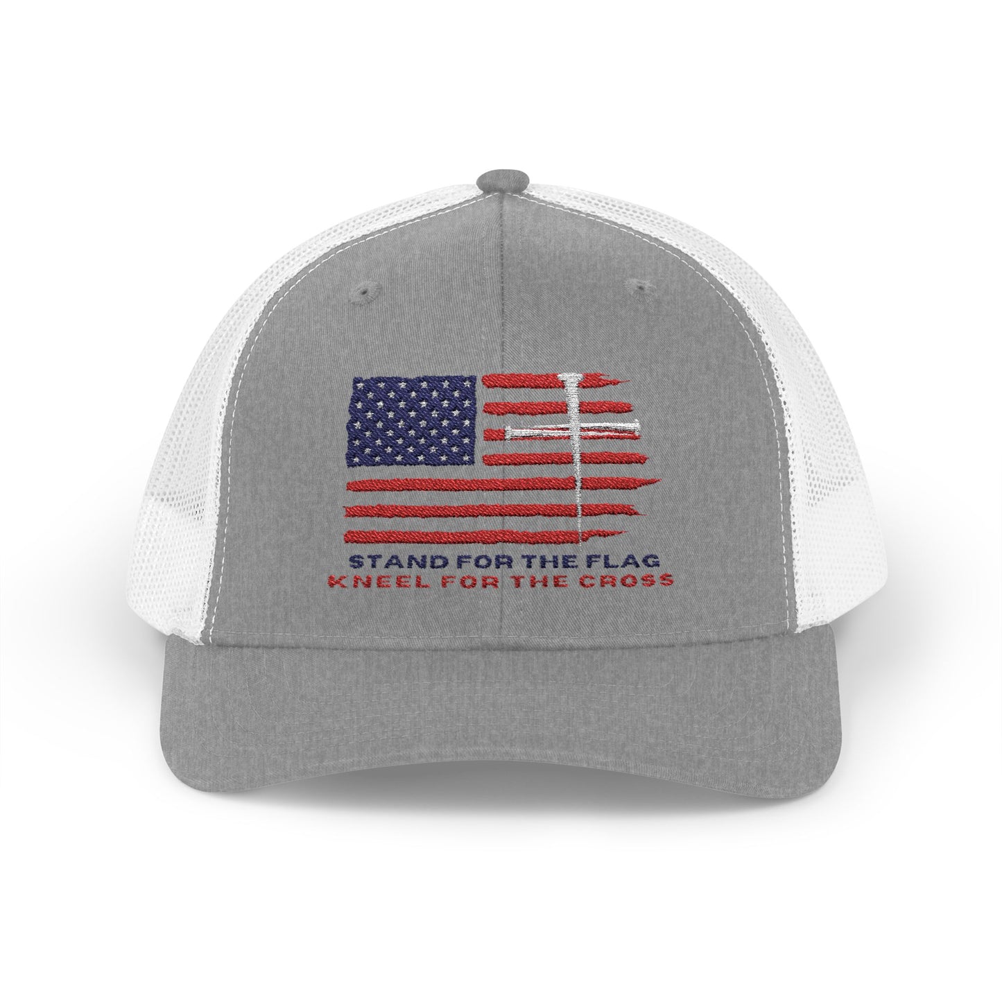 Stand for the Flag, Kneel for the Cross Snapback Trucker Hat