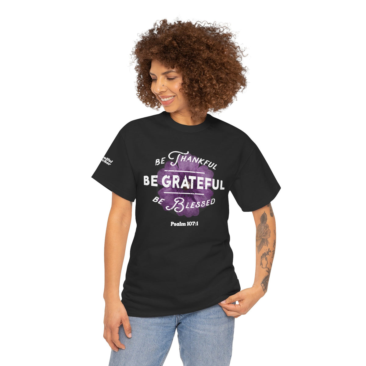 Christian Gratitude Shirt – Psalm 107:1 Inspirational Faith Tee