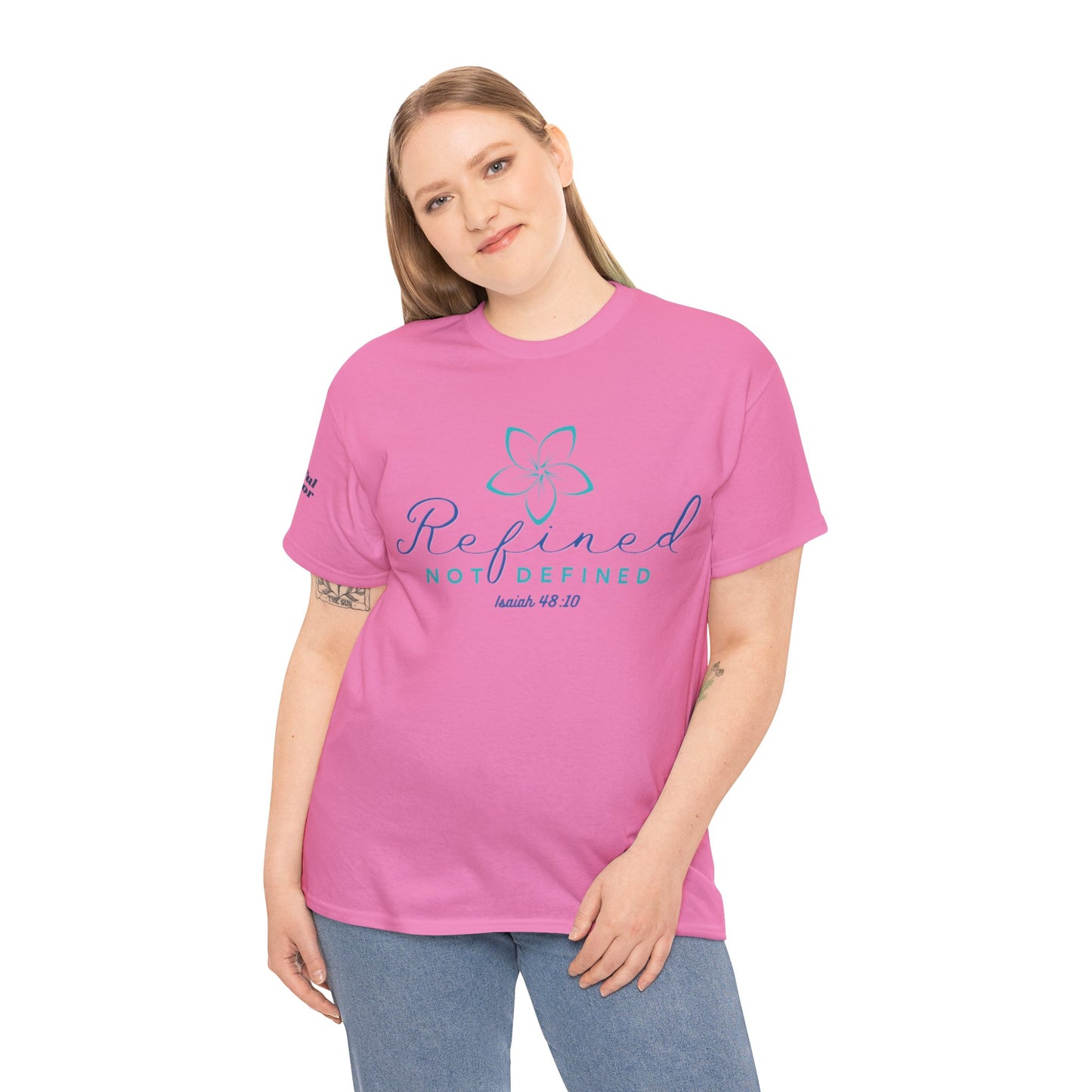 Christian T Shirt – Soft Breathable Cotton Isaiah 48:10 Faith Statement