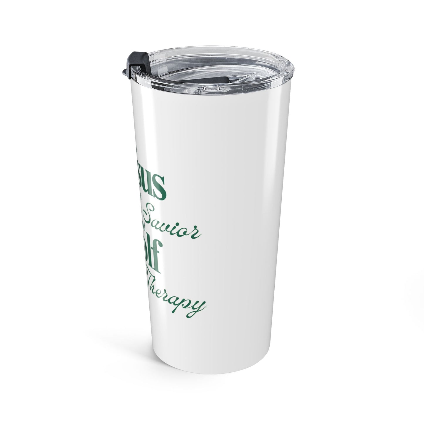 Jesus Is My Savior and Golf Is My Therapy 20oz Tumbler