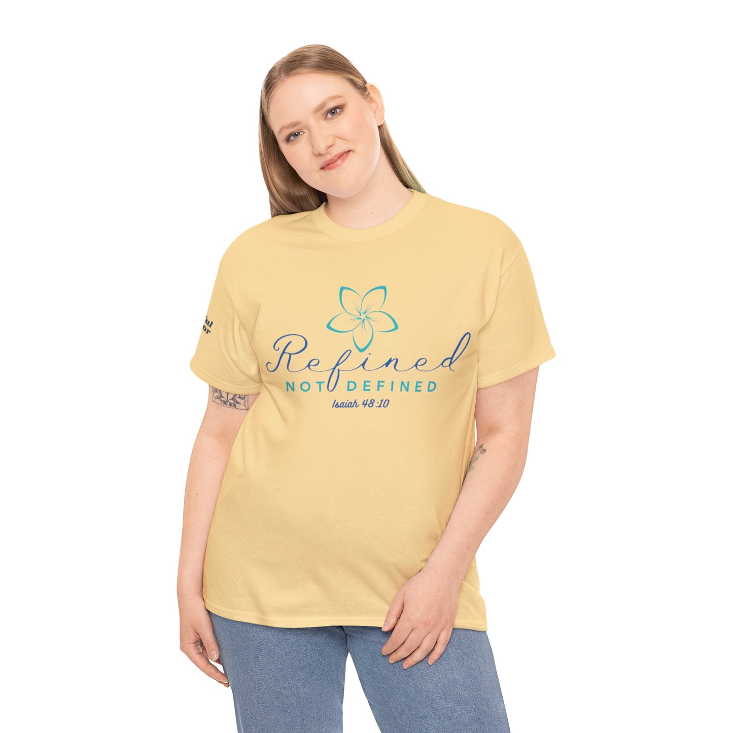 Christian T Shirt – Soft Breathable Cotton Isaiah 48:10 Faith Statement