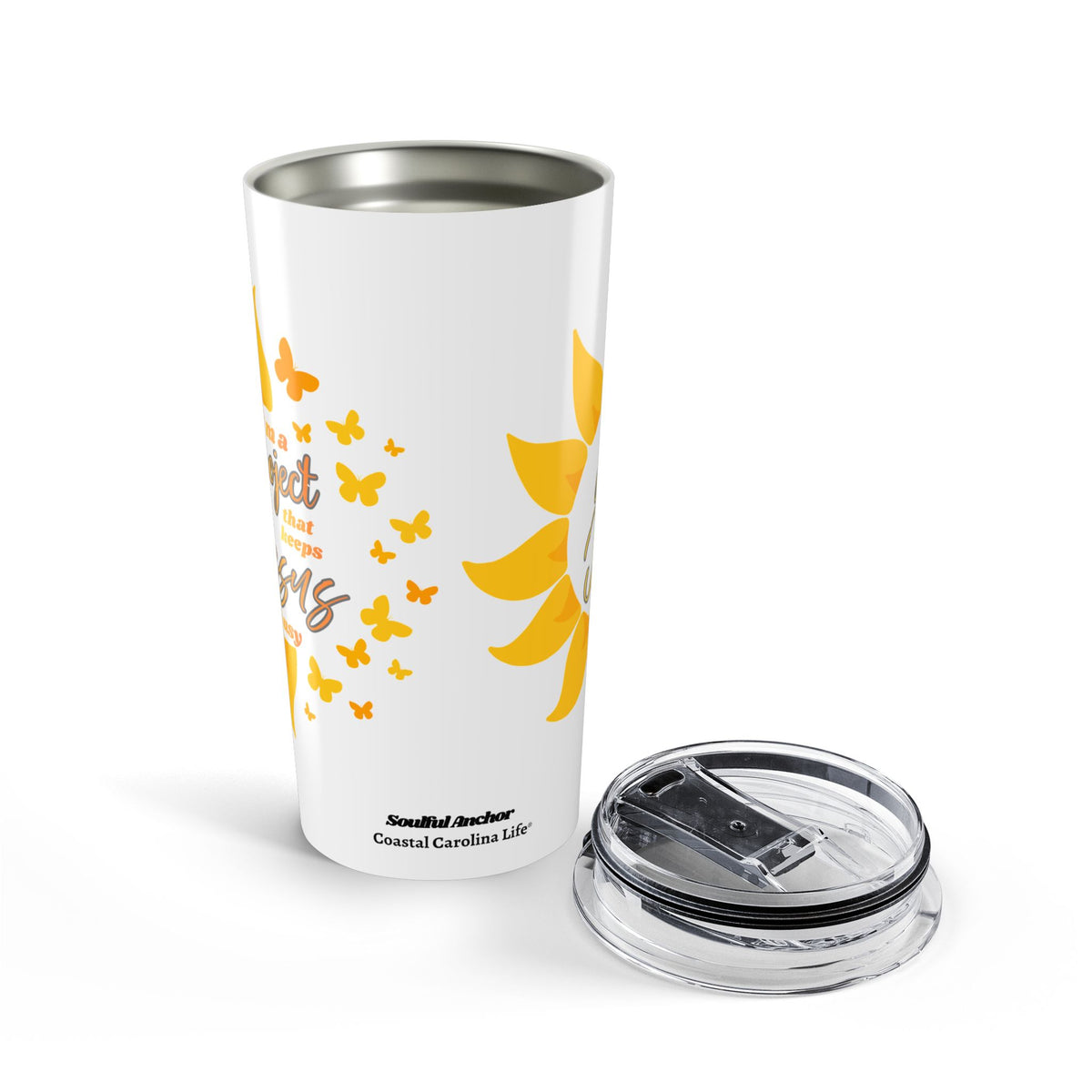 Christian Tumbler Women – 20oz Sunflower Faith Insulated Cup