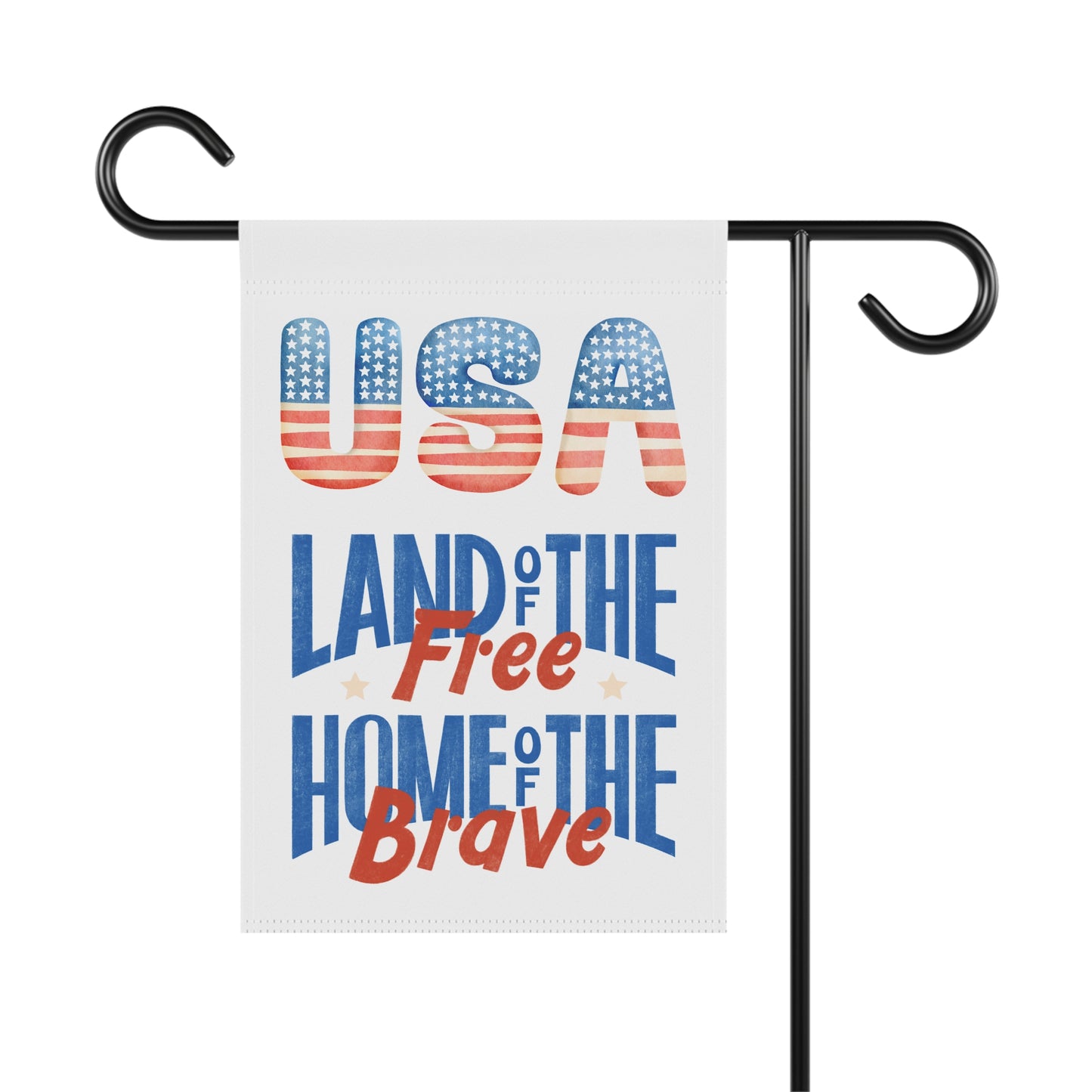 Patriotic Garden Flag – USA "Land of the Free, Home of the Brave"