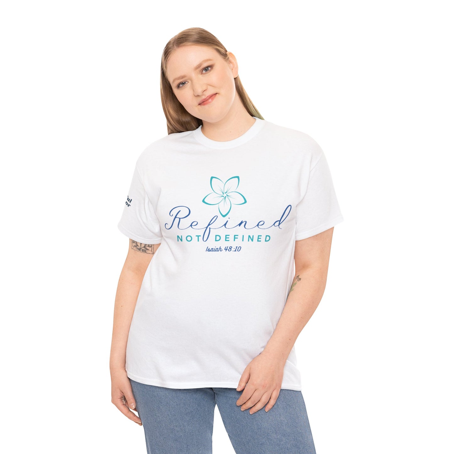 Christian T Shirt – Soft Breathable Cotton Isaiah 48:10 Faith Statement