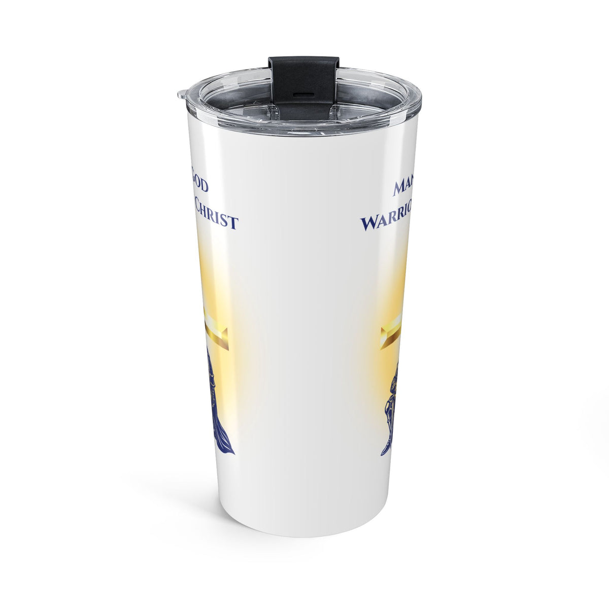 Christian Tumbler – 20oz Stainless Steel Knight Cross Gift for Men