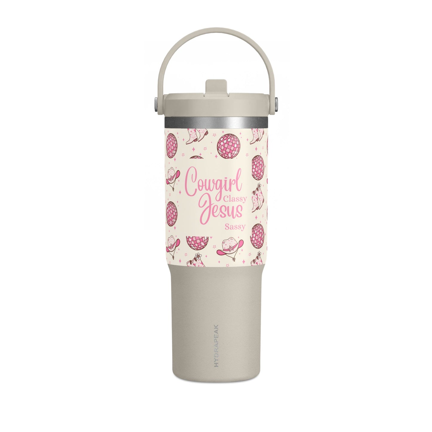 Cowgirl Jesus 32oz Nomad Tumbler — Western Floral Travel Mug