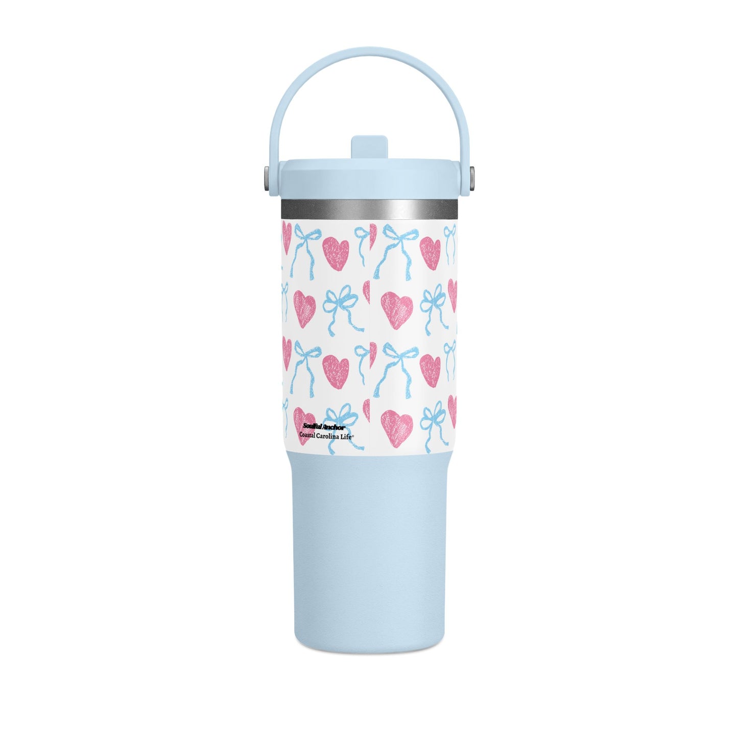 Nomad Tumbler — 32oz "This Girl Loves Jesus" Pastel Hearts Travel Tumbler