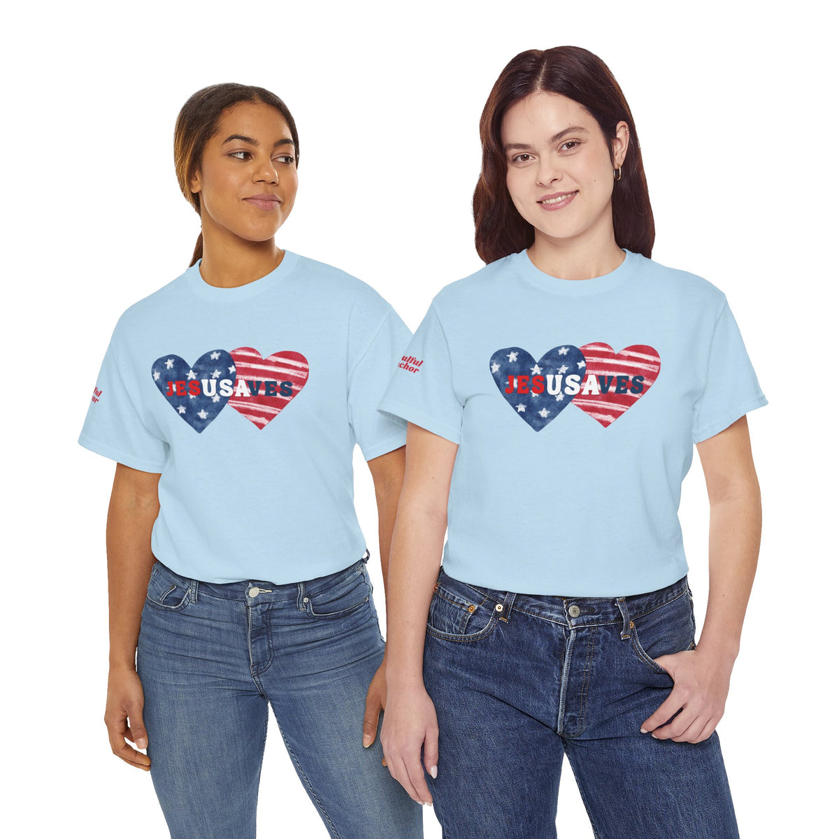 Christian Patriotic Shirt – Jesusaves Design Faith America Tee