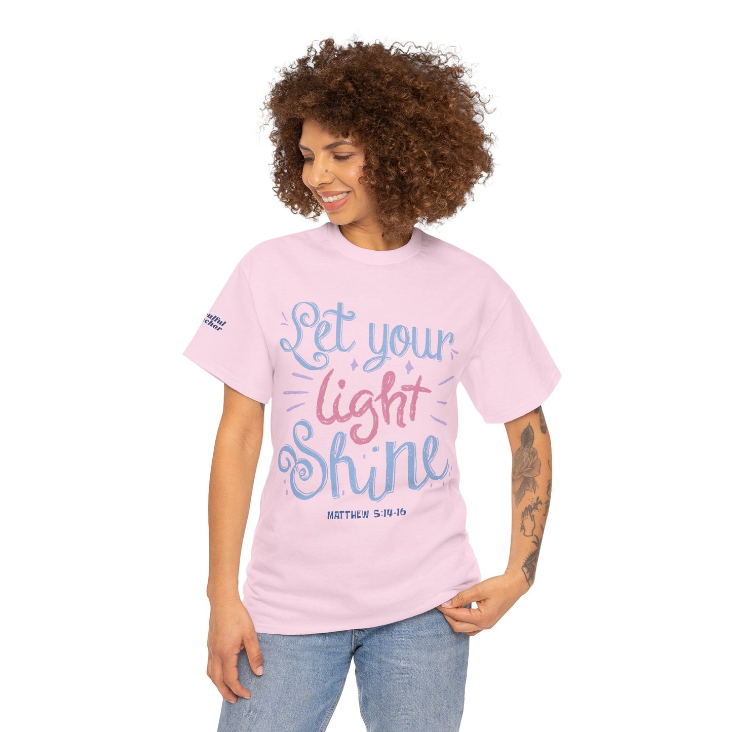 Let Your Light Shine T-Shirt (Matthew 5:14-16) — Christian Faith Tee