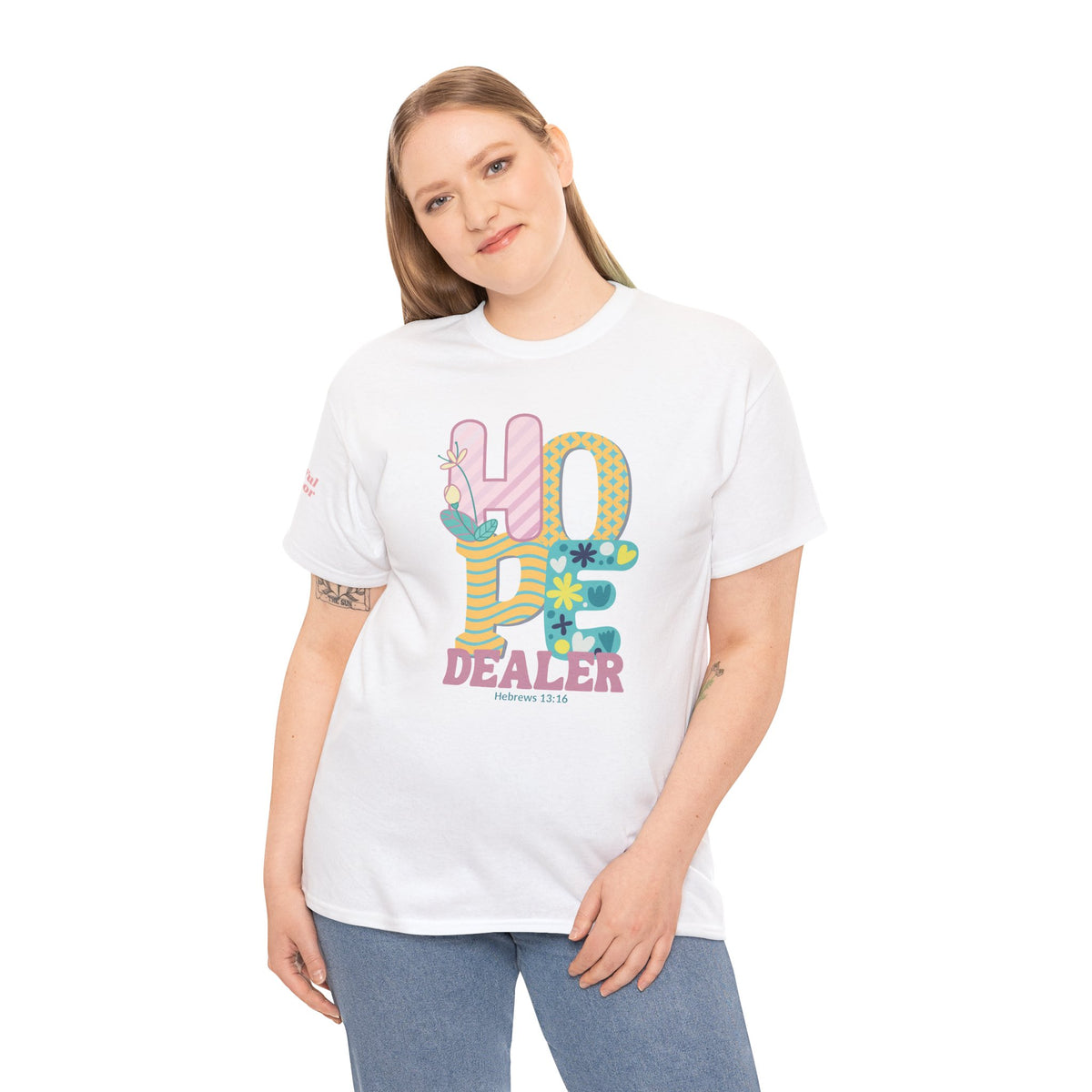 Christian Graphic Tee – Vintage Hope Dealer Design with Encouraging Message