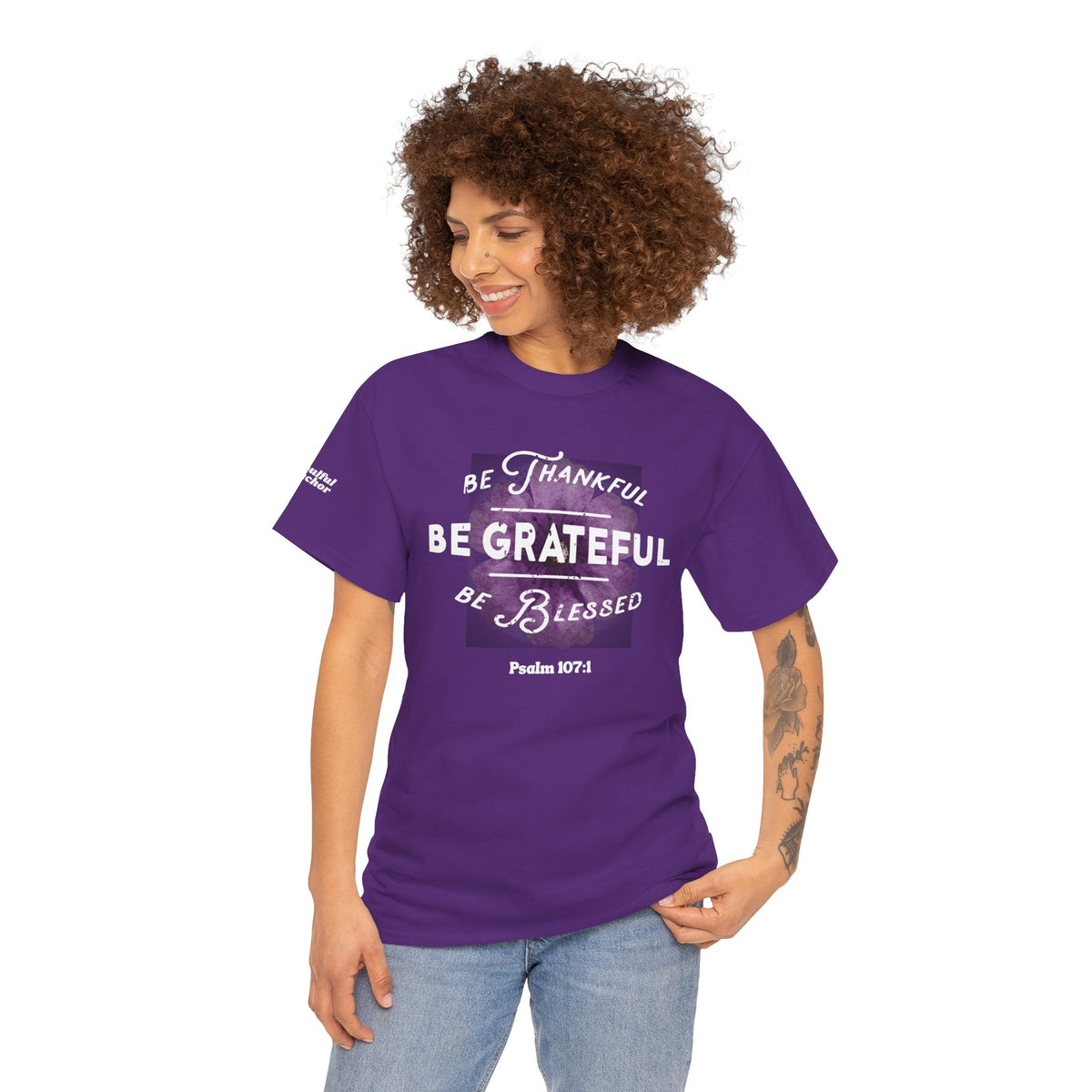 Christian Gratitude Shirt – Psalm 107:1 Inspirational Faith Tee