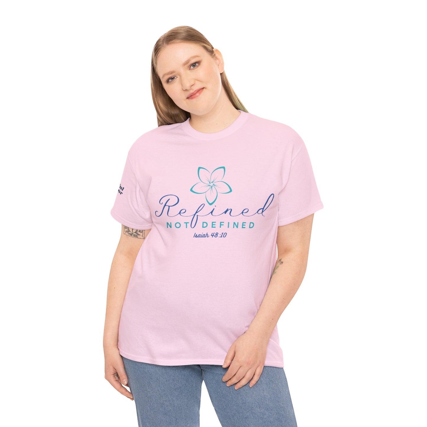 Christian T Shirt – Soft Breathable Cotton Isaiah 48:10 Faith Statement