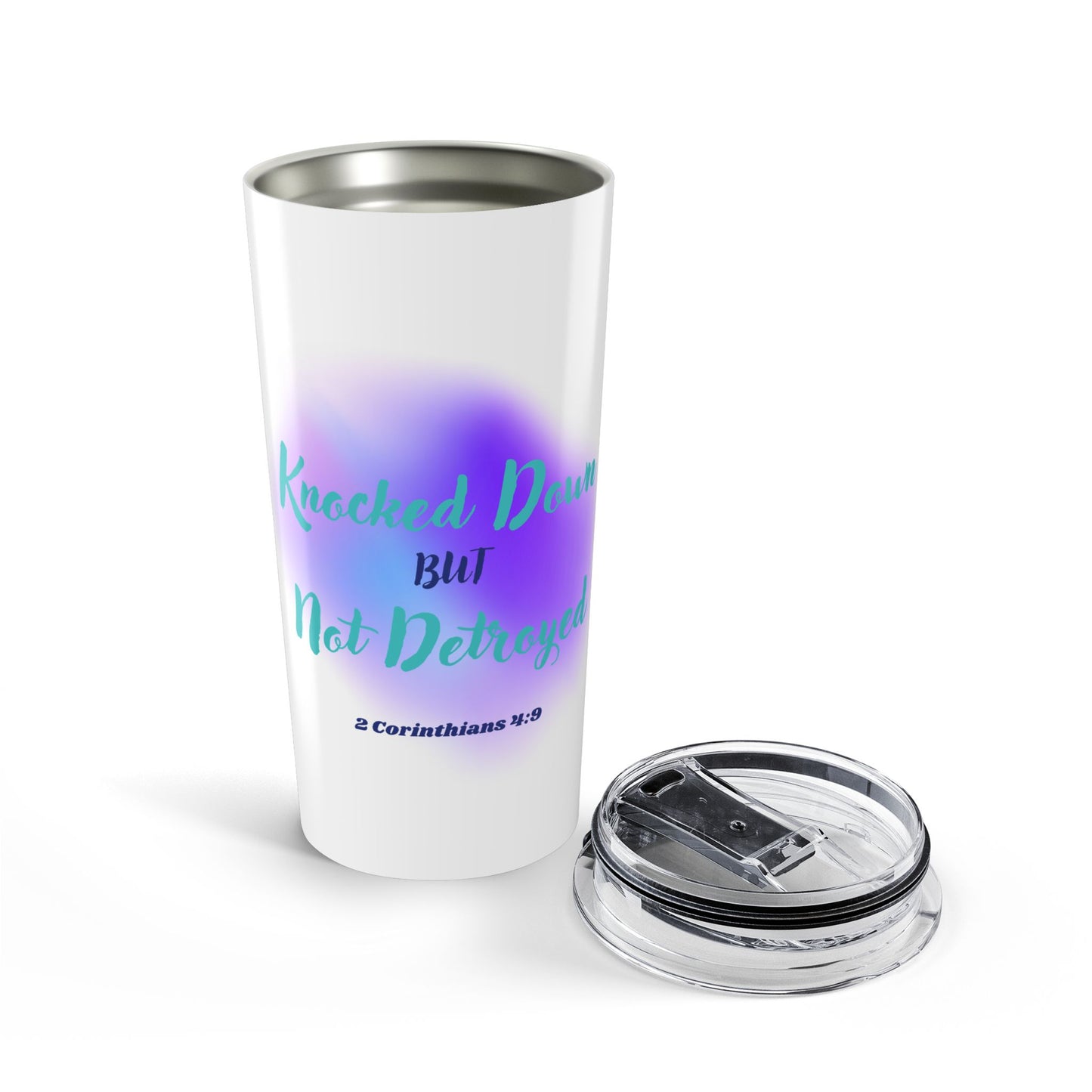 Knocked Down but Not Destroyed (2 Corinthians 4:8-9) 20 oz Tumbler