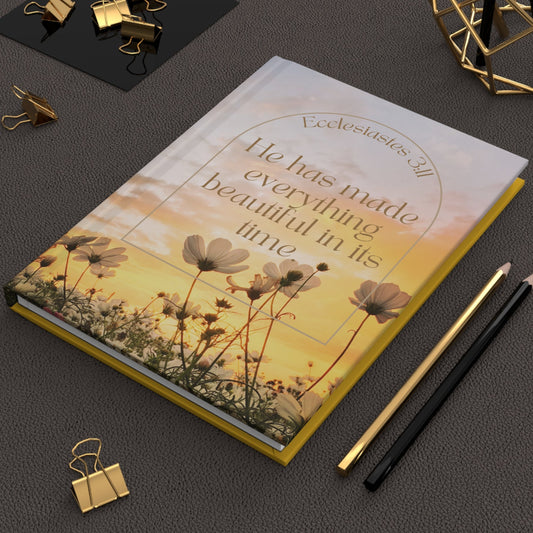 Christian Journal – Hardcover Scripture Devotional with Ecclesiastes 3:11 Verse for Gratitude