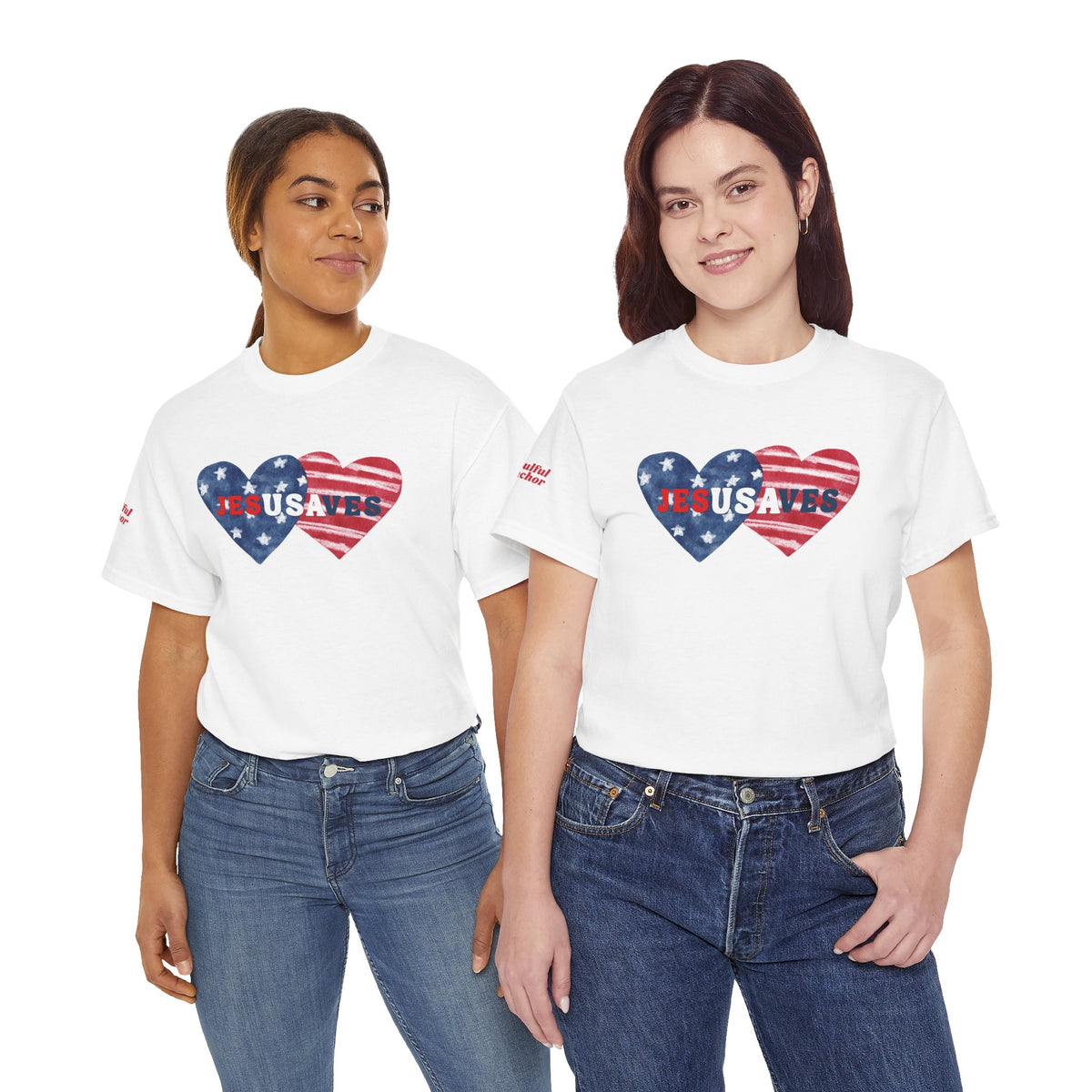 Christian Patriotic Shirt – Jesusaves Design Faith America Tee