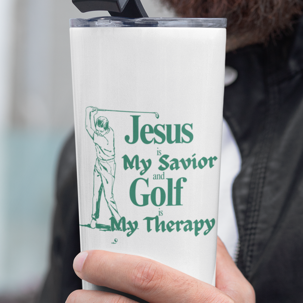 Christian Golf Gift – Faith Inspired 20oz Insulated Tumbler