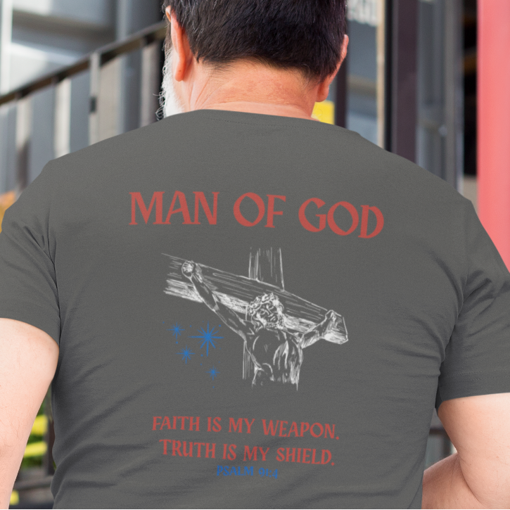 Man of God Shirt – Faith Statement Christian Graphic Tee
