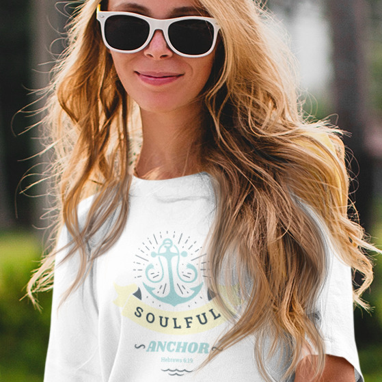 Christian Anchor Shirt – Hebrews 6:19 Faith Based Nautical Tee