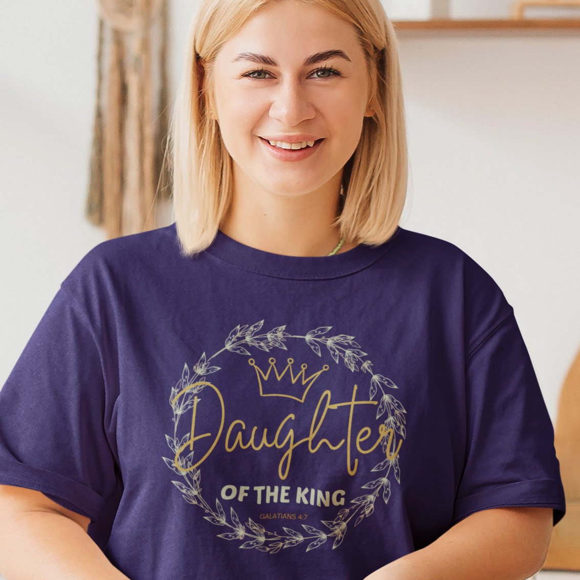 Christian Shirt Women – Daughter of the King Faithbased Tee