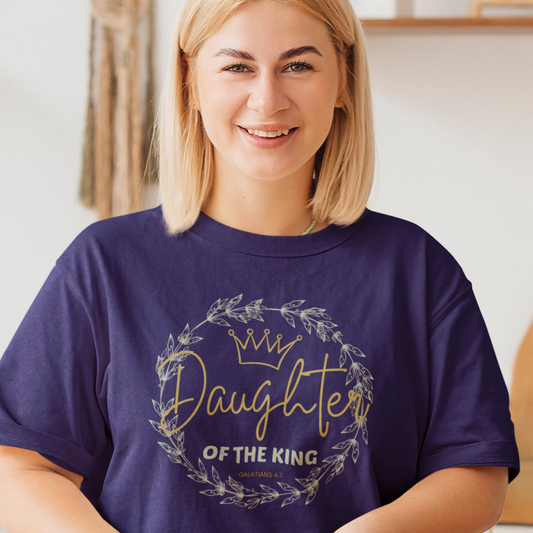 Christian Shirt Women – Daughter of the King Faithbased Tee