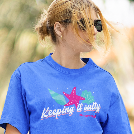 Christian Beach Shirt – Matthew 5:13 Salt of Earth Faith Tee